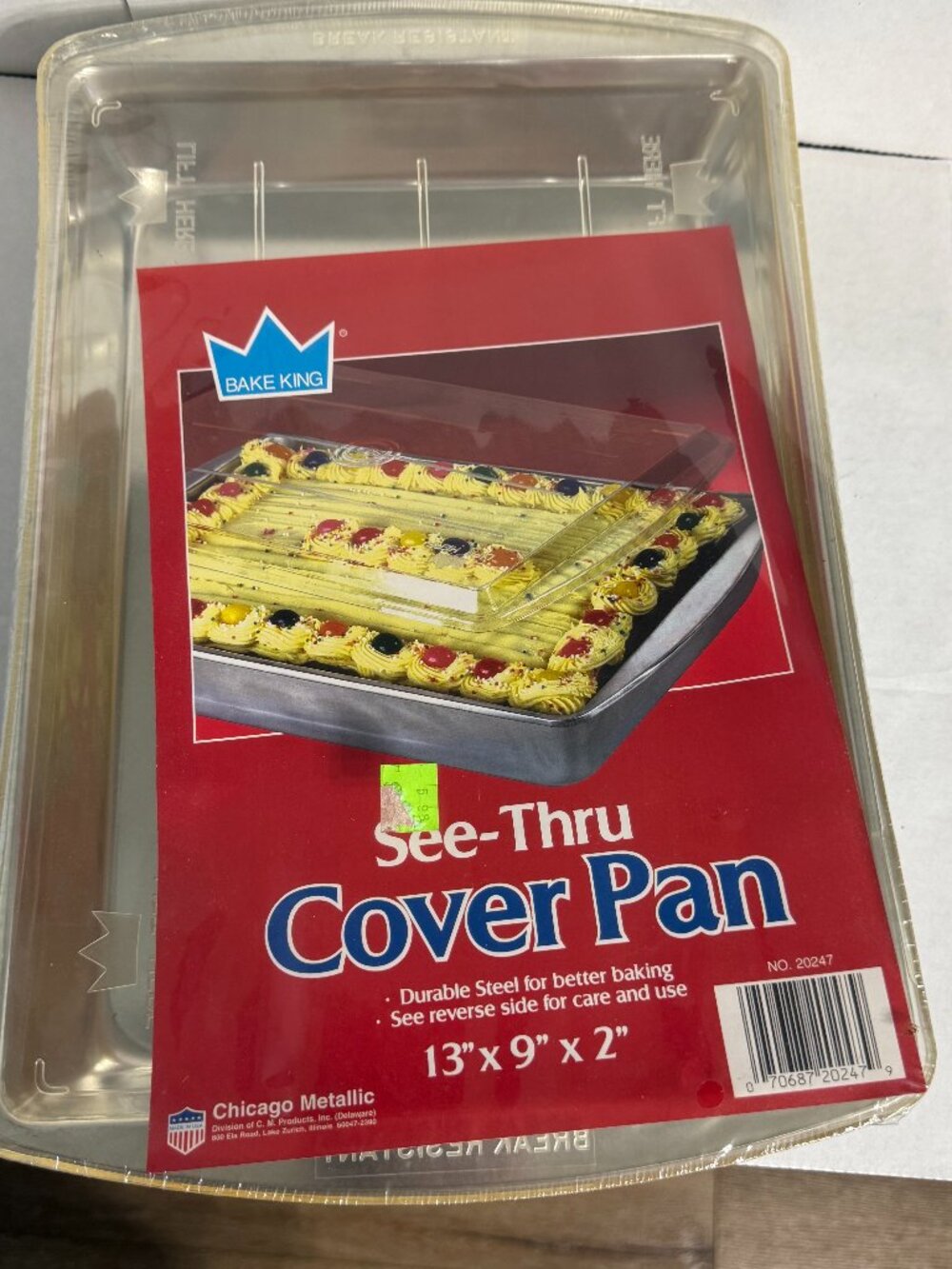 Vintage BAKE KING Aluminum Baking Cake Lasagna Pan Rectangle 13 x 9 in No 20247